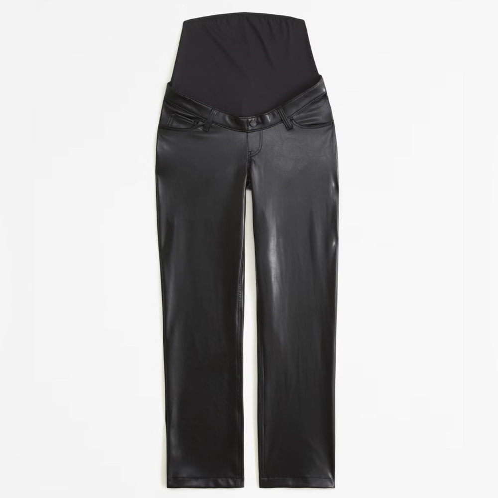 Abercrombie & Fitch Sleek Black Faux Leather Pants